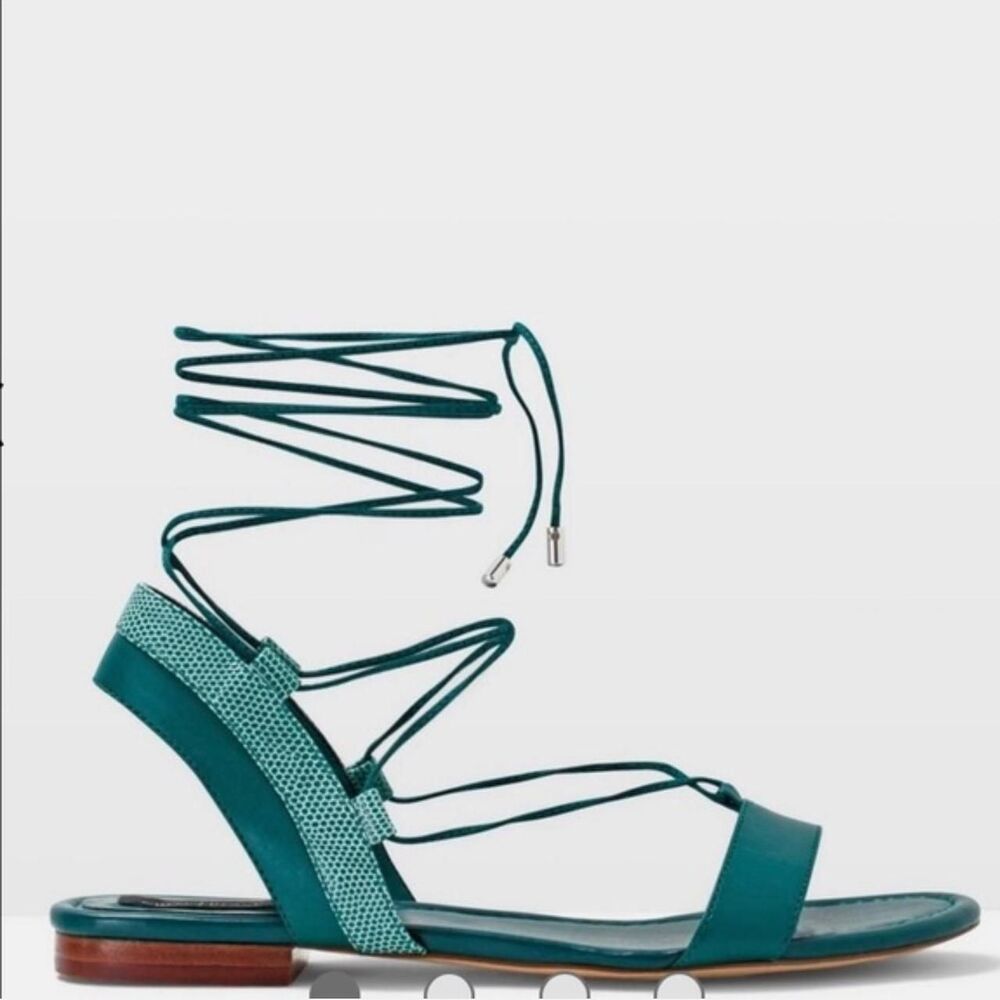 White-house-black-market Women's Green and Blue Sandals